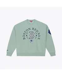 Mitchell & Ness Women's Green Boston Red Sox Yacht Rock Sweatshirt