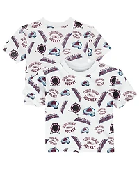 Outerstuff Toddler White Colorado Avalanche Run Down All-Over-Print T-Shirt