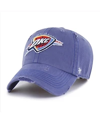 '47 Brand Men's Blue Oklahoma City Thunder Weathered Clean Up Adjustable Hat