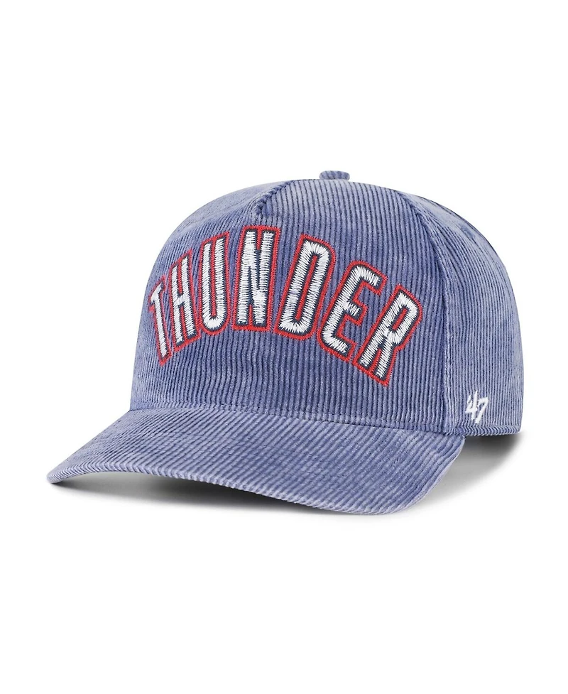 '47 Brand Men's Blue Oklahoma City Thunder Reclaim Snow Wash Corduroy Adjustable Hitch Hat