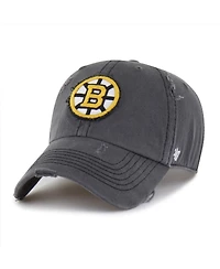 '47 Brand Men's Charcoal Boston Bruins Weathered Clean Up Adjustable Hat