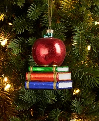 Holiday Lane Eclectic Charms Book and Apple Ornament, Macy's Exclusive