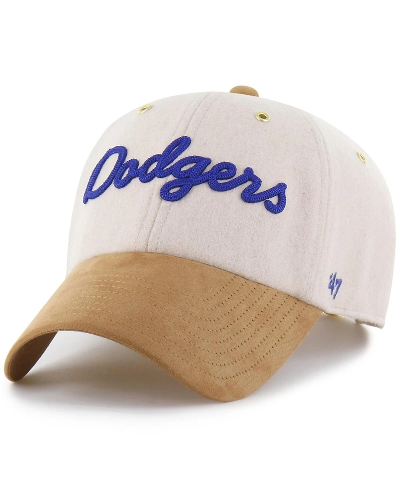 Stoney Clover Lane X '47 Brand Men's Natural/Tan Los Angeles Dodgers Script Charm Clean Up Adjustable Hat