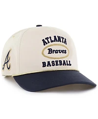 Stoney Clover Lane X '47 Brand Men's Natural/Navy Atlanta Braves Glitter Rope Hitch Adjustable Hat