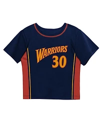 Mitchell & Ness Toddler 2-Piece Stephen Curry Navy Golden State Warriors Play by Place T-Shirt and Shorts Set