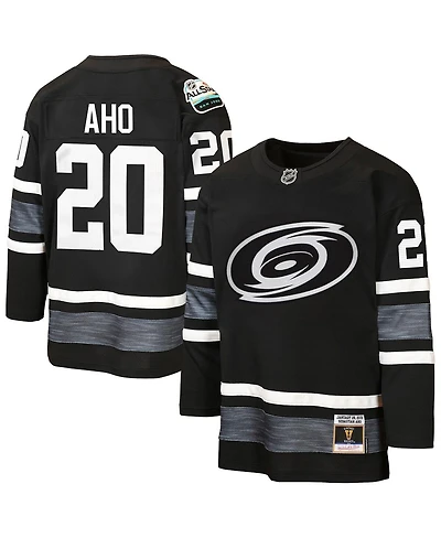 Mitchell & Ness Big Boys and Girls Sebastian Aho Black Carolina Hurricanes 2019 All-Star Game Power Play Jersey