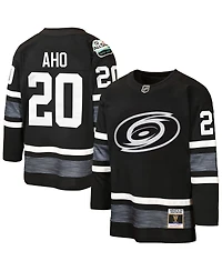 Mitchell & Ness Big Boys and Girls Sebastian Aho Black Carolina Hurricanes 2019 All-Star Game Power Play Jersey