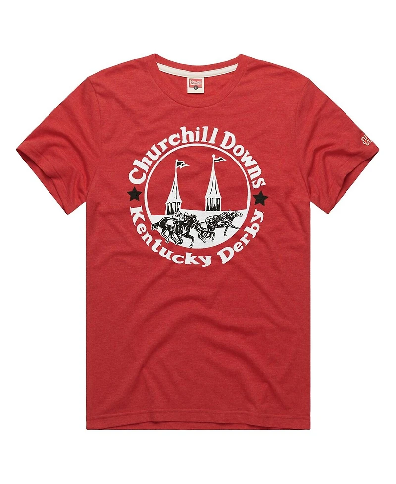 Homage Men's Red Kentucky Derby Twin Spires Tri-Blend T-Shirt