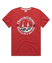 Homage Men's Red Kentucky Derby Twin Spires Tri-Blend T-Shirt