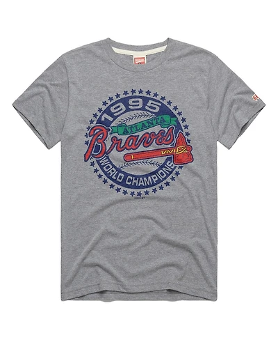 Homage Men's Gray Atlanta Braves Tri-Blend Hyperlocal T-Shirt
