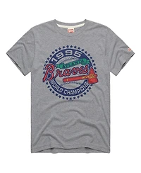 Homage Men's Gray Atlanta Braves Tri-Blend Hyperlocal T-Shirt