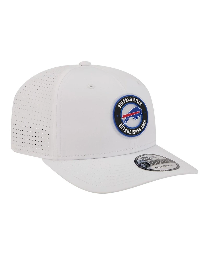 New Era Men's White Buffalo Bills Coolera 9SEVENTY Adjustable Hat