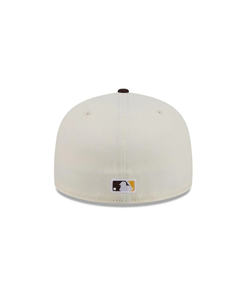 New Era Men's Cream/Brown San Diego Padres Bullpen Cart 59FIFTY Fitted Hat
