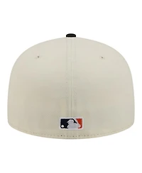 New Era Men's Cream/Navy Houston Astros Bullpen Cart 59FIFTY Fitted Hat