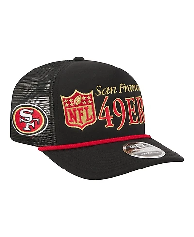New Era Men's Black San Francisco 49ers Throwback Foam 19TWENTY Adjustable Hat