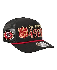 New Era Men's Black San Francisco 49ers Throwback Foam 19TWENTY Adjustable Hat