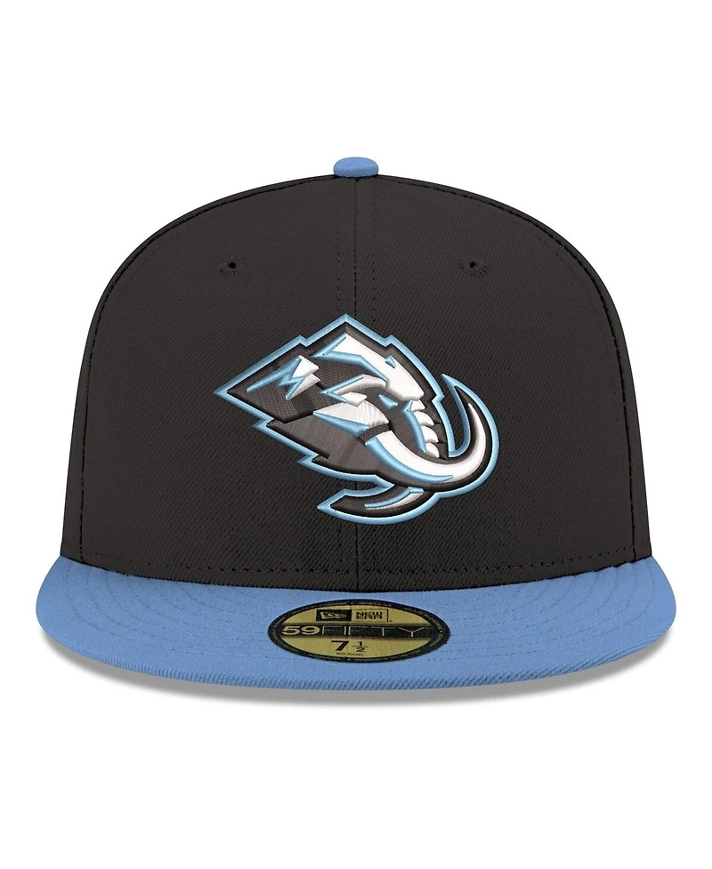 New Era Men's Black Utah Mammoth Core Logo Two-Tone 59FIFTY Fitted Hat