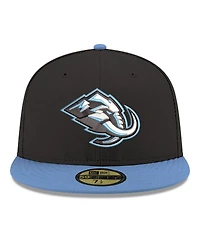 New Era Men's Black Utah Mammoth Core Logo Two-Tone 59FIFTY Fitted Hat