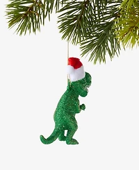 Holiday Lane All About You Dinosaur With Santa Hat Ornament, Exclusively at Macy's
