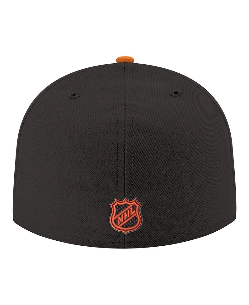 New Era Men's Black Philadelphia Flyers Core Logo Two-Tone 59FIFTY Fitted Hat