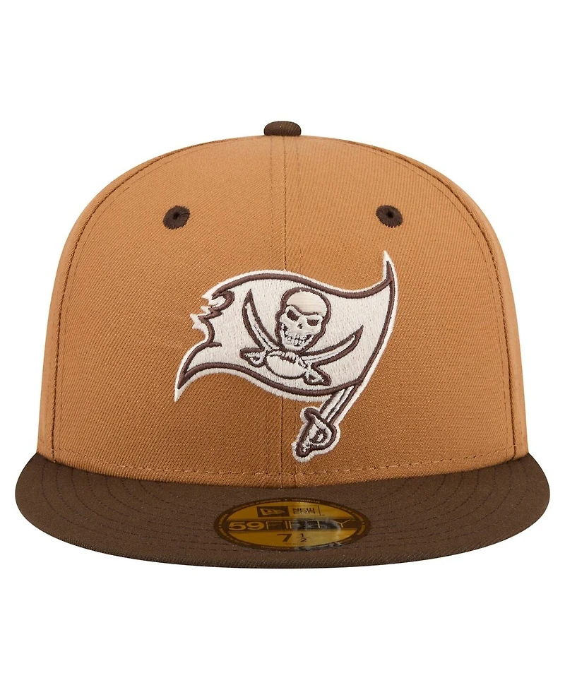 New Era Men's Light Brown/Dark Brown Tampa Bay Buccaneers Two-Tone Walnut 59FIFTY Fitted Hat