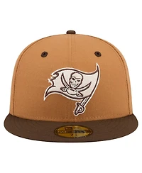 New Era Men's Light Brown/Dark Brown Tampa Bay Buccaneers Two-Tone Walnut 59FIFTY Fitted Hat