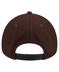 New Era Men's Dark Brown Detroit Lions Burnt Wood A-Frame 9FORTY Adjustable Hat