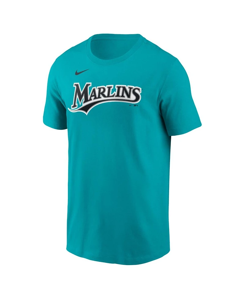 Nike Men's Kyle Stowers Teal Miami Marlins Alternate Name and Number T-Shirt
