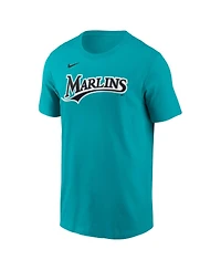 Nike Men's Kyle Stowers Teal Miami Marlins Alternate Name and Number T-Shirt