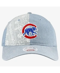New Era Women's Chicago Cubs Denim Patchwork 9TWENTY Adjustable Hat