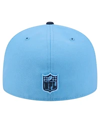 New Era Men's Light Blue/Navy Tennessee Titans Wordmark 59FIFTY Fitted Hat