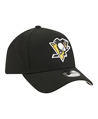 New Era Big Boys and Girls Black Pittsburgh Penguins 9FORTY A-Frame Adjustable Hat