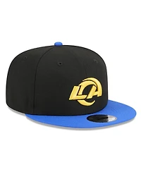 New Era Men's Black/Royal Los Angeles Rams 9FIFTY Snapback Hat