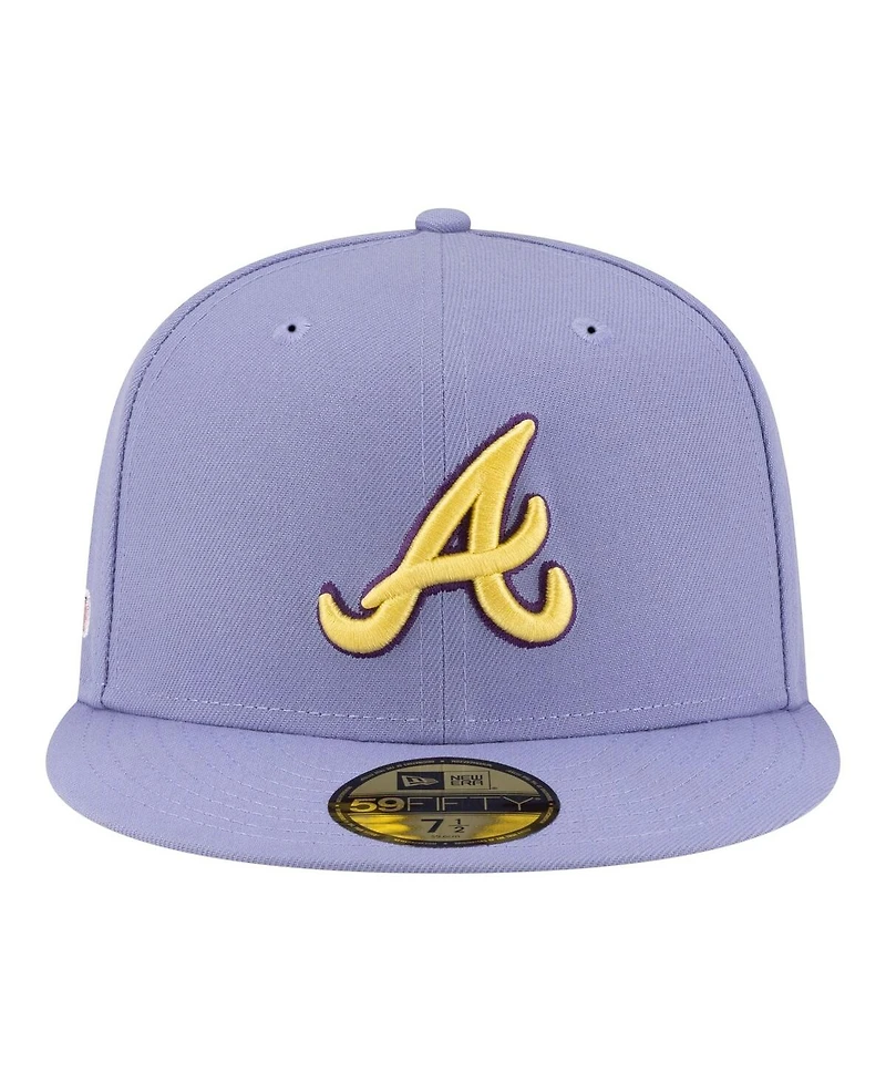 New Era Men's Light Purple Atlanta Braves Lavender Bloom 59FIFTY Fitted Hat