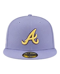 New Era Men's Light Purple Atlanta Braves Lavender Bloom 59FIFTY Fitted Hat