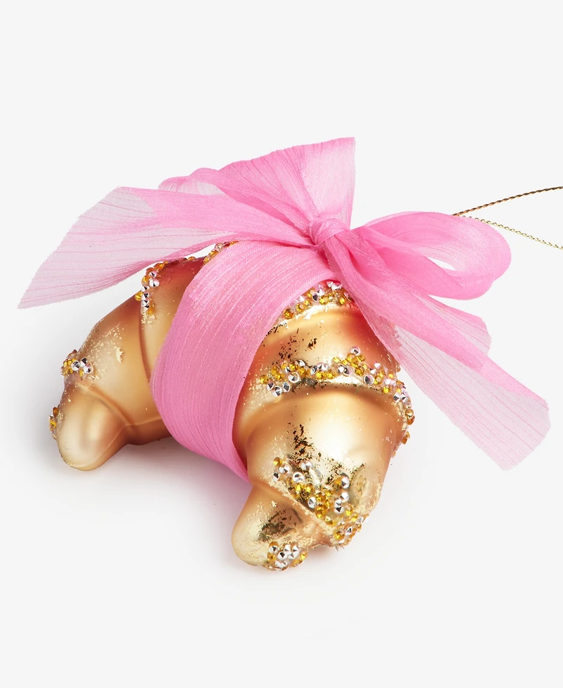 Holiday Lane Foodie & Spirits Croissant with Bow Ornament, Macy's Exclusive