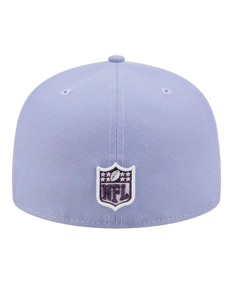 New Era Men's Light Purple England Patriots Lavender Bloom 59FIFTY Fitted Hat