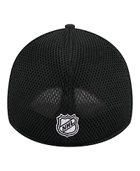 New Era Men's Black Pittsburgh Penguins Logo 39THIRTY Flex Hat