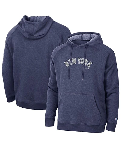 Champion Men's Navy New York Yankees Triumph Tri-Blend Raglan Hoodie