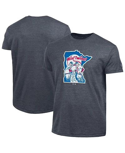 Champion Men's Navy Minnesota Twins Cooperstown Logo Tri-Blend T-Shirt