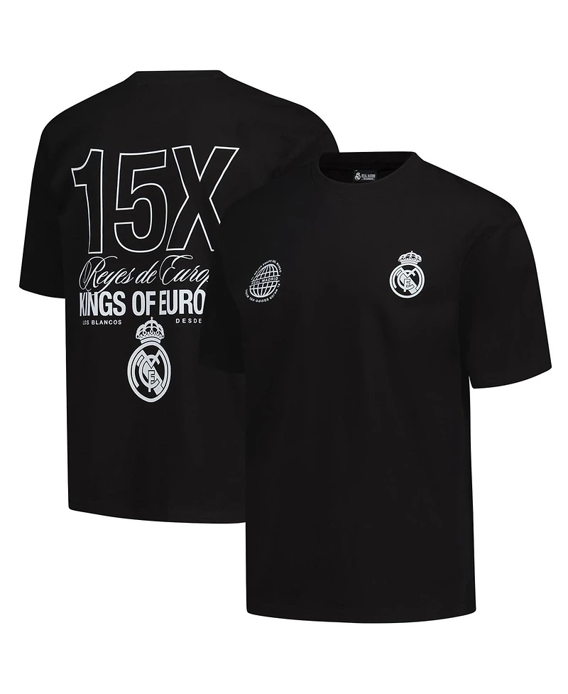 Peace Collective Men's and Women's Black Real Madrid European Champions Heavyweight T-Shirt
