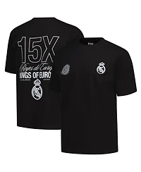 Peace Collective Men's and Women's Black Real Madrid European Champions Heavyweight T-Shirt