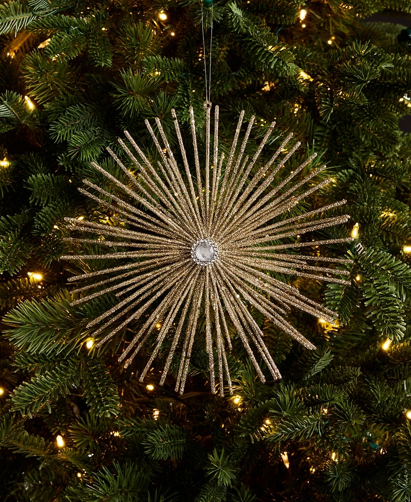 Holiday Lane Gilded Glamour Plastic Starburst Ornament, Macy's Exclusive