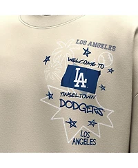 Fanatics Women's Beige Los Angeles Dodgers Graffiti Fleece Sweatshirt