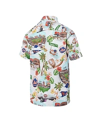 Reyn Spooner Men's White New York Mets Scenic Tri-Blend Button-Down Shirt