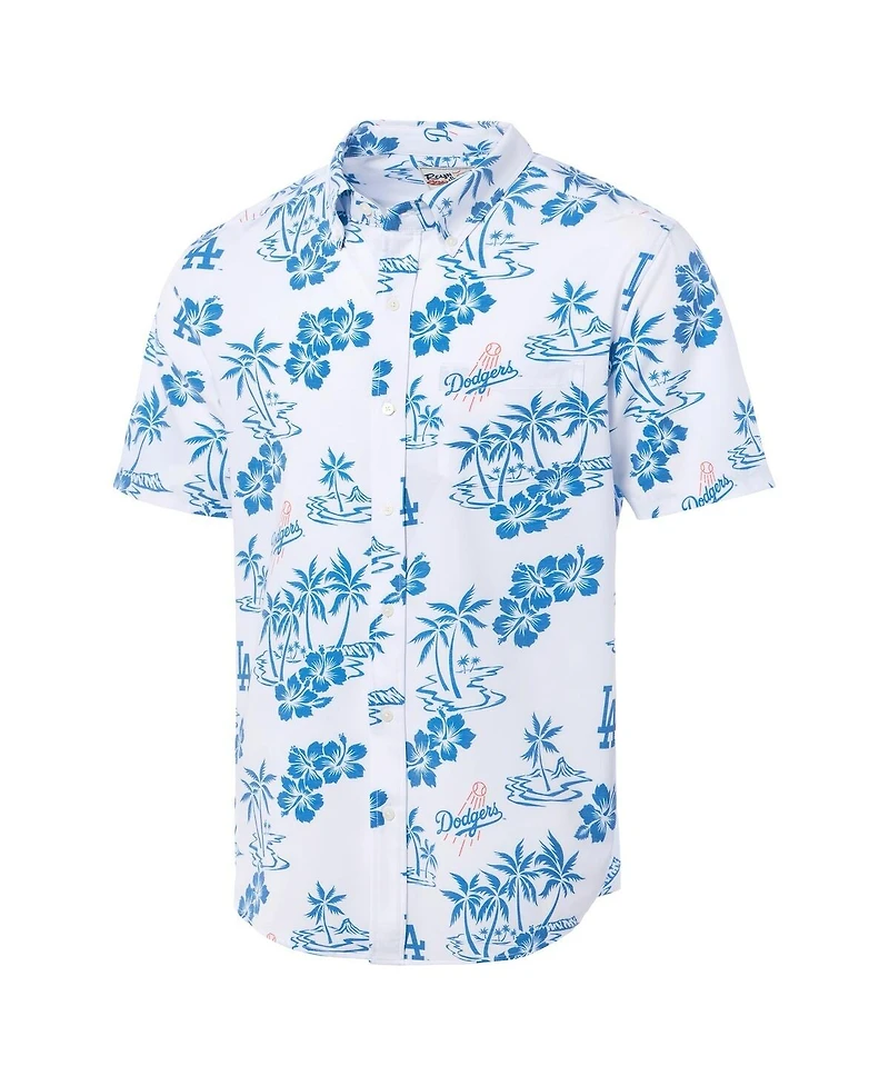 Reyn Spooner Men's White Los Angeles Dodgers Kekai Performance Button-Up Shirt