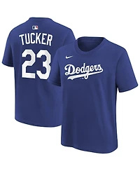 Nike Big Boys and Girls Kyle Tucker Royal Los Angeles Dodgers Name Number T-Shirt