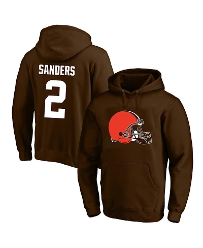 Fanatics Men's Shedeur Sanders Brown Cleveland Browns Big & Tall Name and Number Hoodie