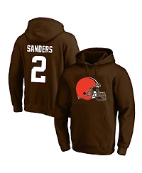 Fanatics Men's Shedeur Sanders Brown Cleveland Browns Big & Tall Name and Number Hoodie