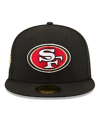 New Era Men's Black San Francisco 49ers 80th Anniversary 59FIFTY Fitted Hat